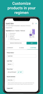 Customize products in your regimen Customize products in your regimen